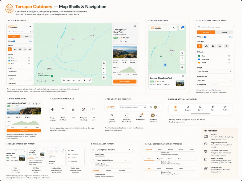 Terrapin Outdoors map shells and navigation patterns